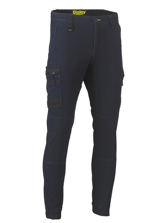 Bisley Workwear Flx and Move™ Stretch Denim Cargo Cuffed Pants Denim
