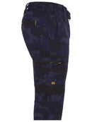 Bisley Workwear Flx & Move™ Stretch Camo Cargo Pants - Limited Edition Navy