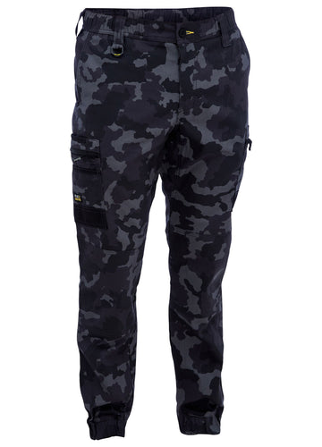 Bisley Workwear Flx & Move™ Stretch Camo Cargo Pants - Limited Edition Charcoal Camo