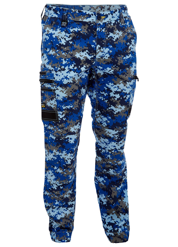 Bisley Workwear Flx & Move™ Stretch Camo Cargo Pants - Limited Edition Marine Digital - Discontinued