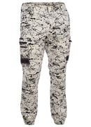 Bisley Workwear Flx & Move™ Stretch Camo Cargo Pants - Limited Edition Grey Paint Splatter - Discontinued