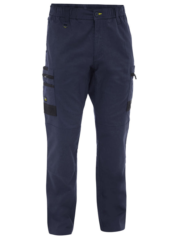 Bisley Workwear Flx & Move™ Stretch Canvas Elastic Waist Cargo Pants Navy