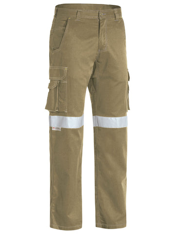 Bisley Workwear Taped Cool Vented Lightweight Cargo Pants Khaki - Discontinued