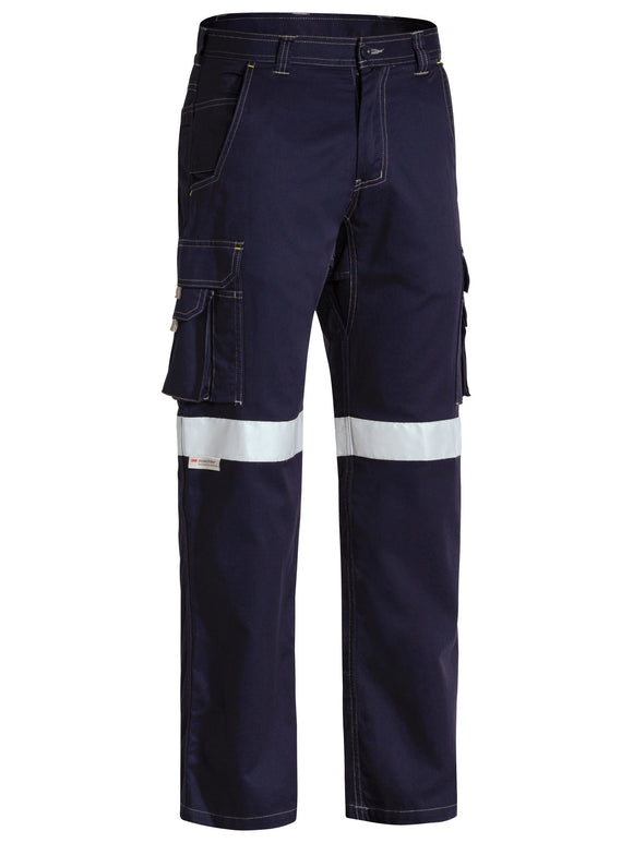Bisley Workwear Taped Cool Vented Lightweight Cargo Pants Navy