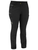 Bisley Workwear Women's Flx & Move™ Stretch Canvas Elastic Waist Cargo Pants Black