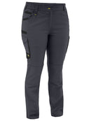 Bisley Workwear Women's Flx & Move™ Stretch Canvas Elastic Waist Cargo Pants Charcoal