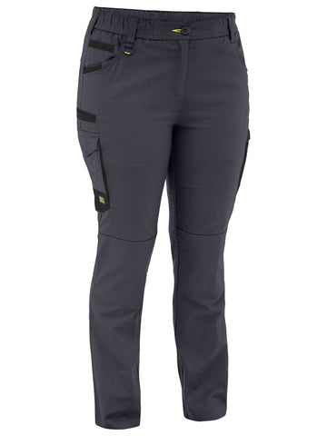 Bisley Workwear Women's Flx & Move™ Stretch Canvas Elastic Waist Cargo Pants Charcoal
