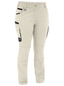 Bisley Workwear Women's Flx & Move™ Stretch Canvas Elastic Waist Cargo Pants Stone