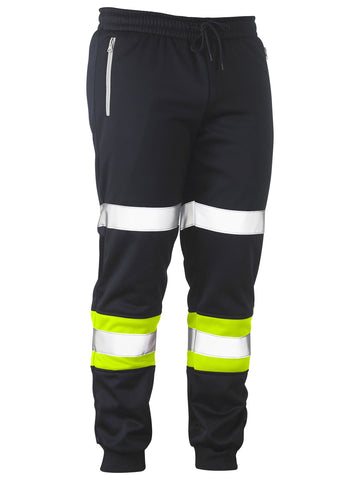 Bisley Workwear Taped Biomotion Track Pants Yellow/Navy