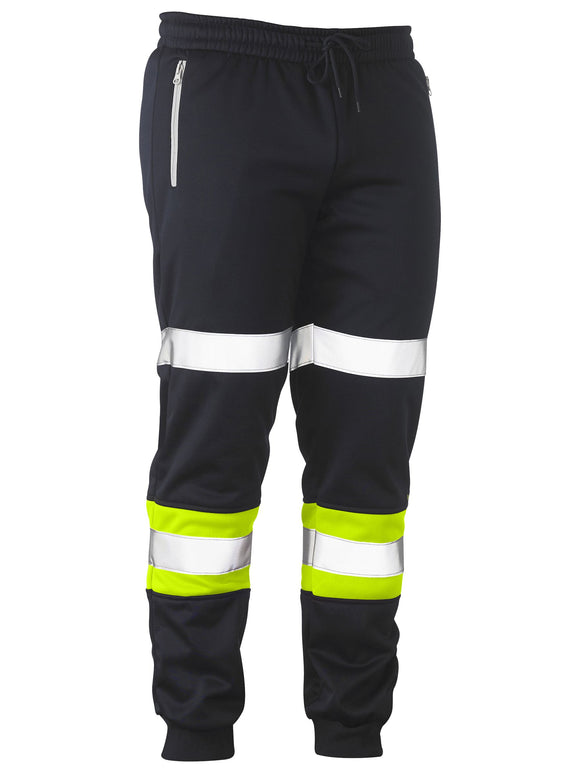 Bisley Workwear Taped Biomotion Track Pants Yellow/Navy