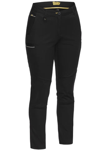 Bisley Workwear Women's Mid Rise Stretch Cotton Pants Black