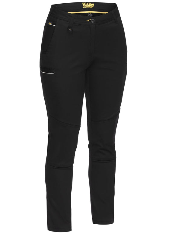 Bisley Workwear Women's Mid Rise Stretch Cotton Pants Black