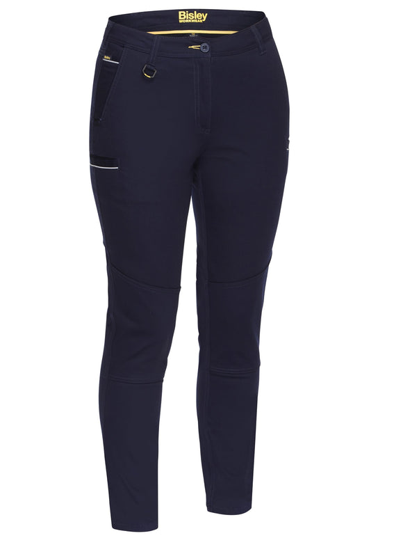 Bisley Workwear Women's Mid Rise Stretch Cotton Pants Navy
