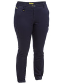 Bisley Workwear Women's Cotton Cargo Cuffed Pants Navy