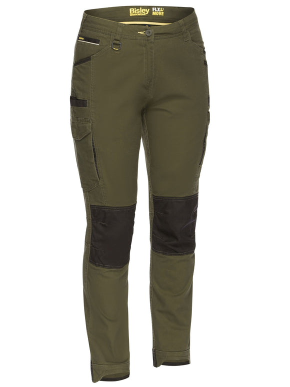 Bisley Workwear Women's Flx & Move™ Cargo Pants Olive - Discontinued