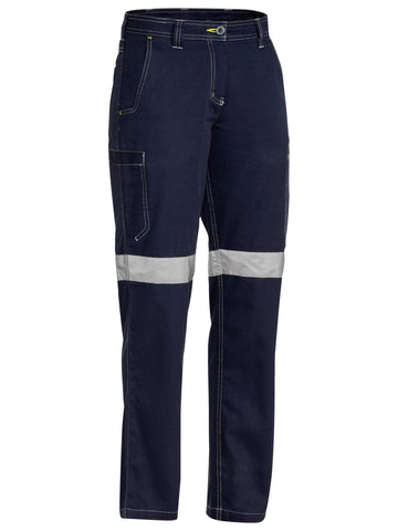 Bisley Workwear Women's Taped Cool Vented Lightweight Pants Navy