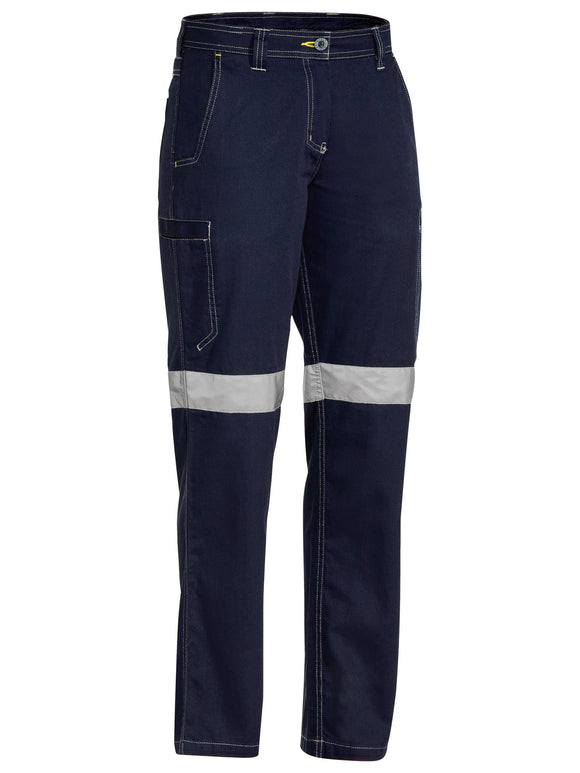 Bisley Workwear Women's Taped Cool Vented Lightweight Pants Navy