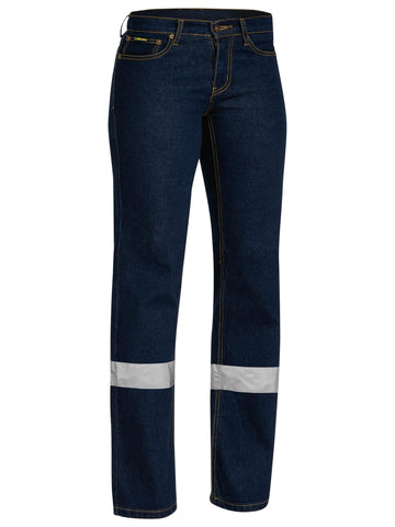 Bisley Workwear Women's Taped Stretch Jean Navy