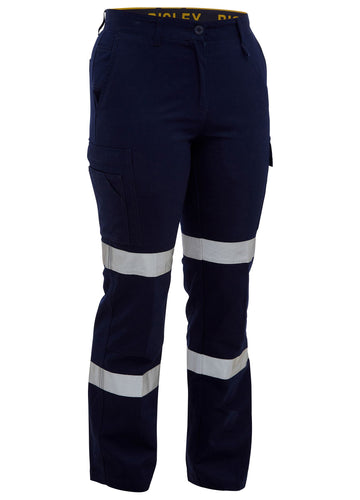 Bisley Workwear Women's Taped Biomotion Cool Lightweight Utility Pants Navy