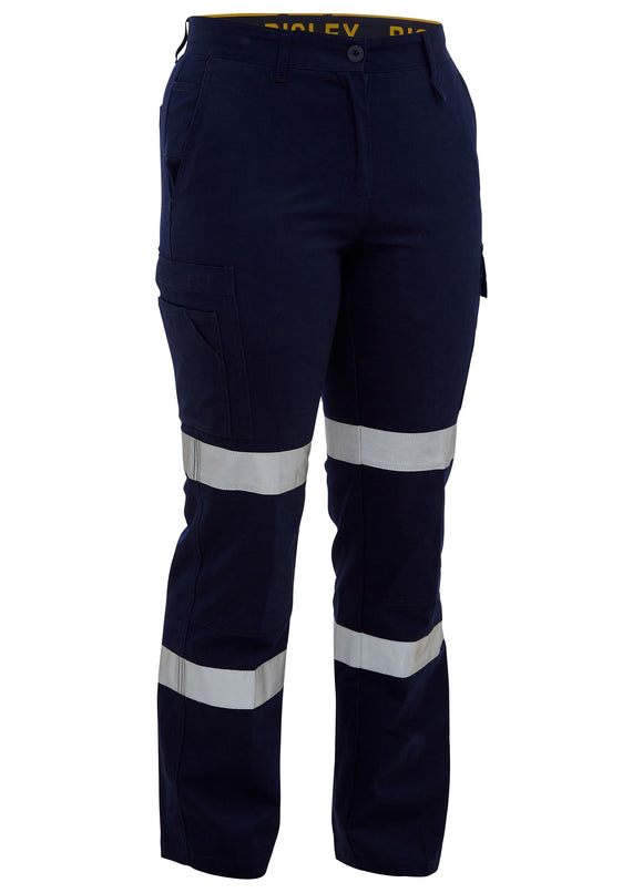 Bisley Workwear Women's Taped Biomotion Cool Lightweight Utility Pants Navy