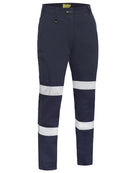 Bisley Workwear Woman's Taped Stretch Cotton Drill Cargo Pants Navy