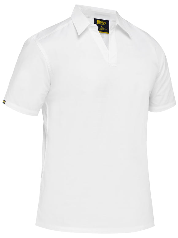 Bisley Workwear V-Neck Shirt White - Discontinued