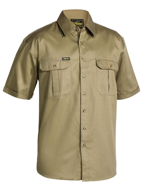 Bisley Workwear Original Cotton Drill Shirt Khaki