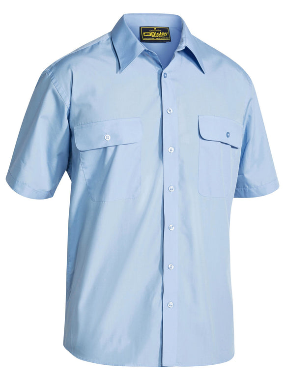 Bisley Workwear Permanent Press Shirt Sky
