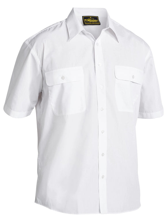 Bisley Workwear Permanent Press Shirt White