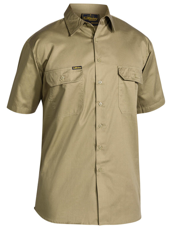 Bisley Workwear Cool Lightweight Drill Shirt Khaki