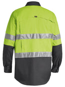 Bisley Workwear X Airflow™ Taped Hi Vis Ripstop Shirt Lime/Charcoal - Discontinued