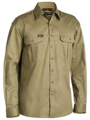 Bisley Workwear Original Cotton Drill Shirt - Long Sleeve Khaki