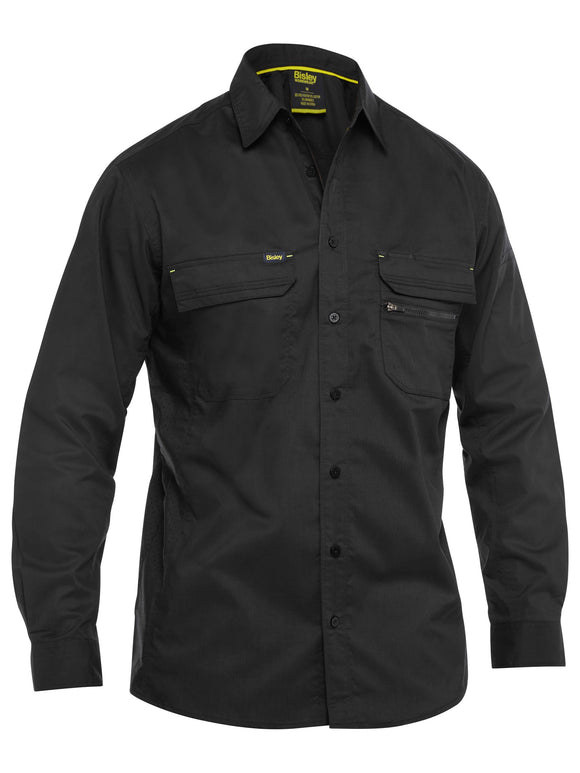 Bisley Workwear X Airflow™ Stretch Ripstop Shirt Black