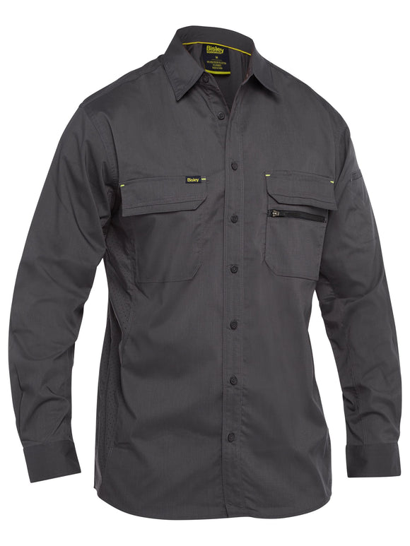 Bisley Workwear X Airflow™ Stretch Ripstop Shirt Charcoal