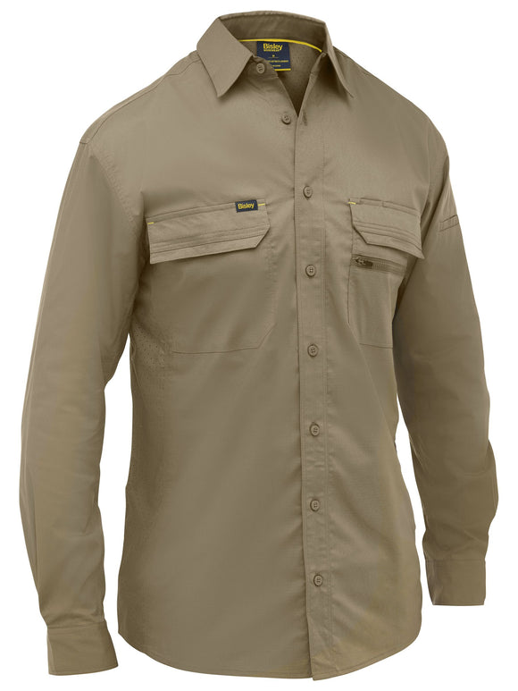Bisley Workwear X Airflow™ Stretch Ripstop Shirt Khaki