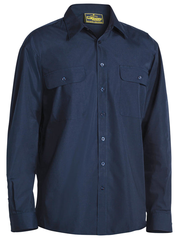 Bisley Workwear Permanent Press Shirt Midnight