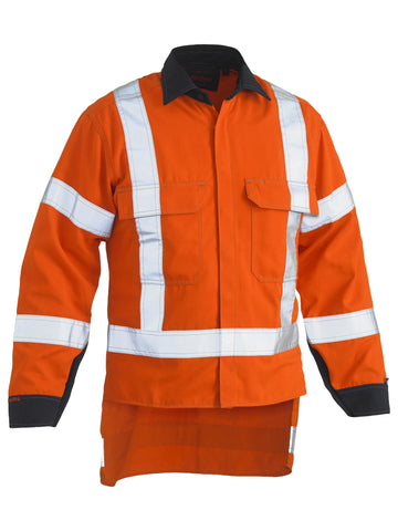Bisley Workwear TenCate Tecasafe® Plus 700 X Taped Hi Vis TTMC FR Vented Shirt Orange - Discontinued