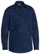 Bisley Workwear Closed Front Cool Lightweight Drill Shirt Navy