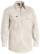 Bisley Workwear Closed Front Cool Lightweight Drill Shirt Sand