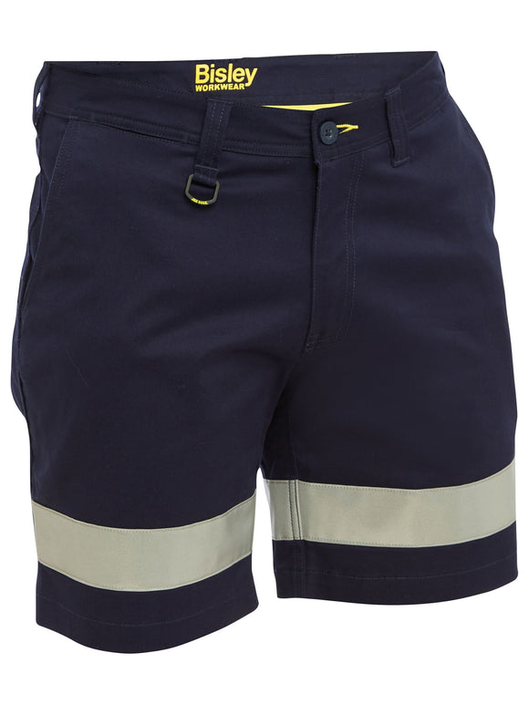 Bisley Workwear Taped Stretch Cotton Drill Short Short Navy