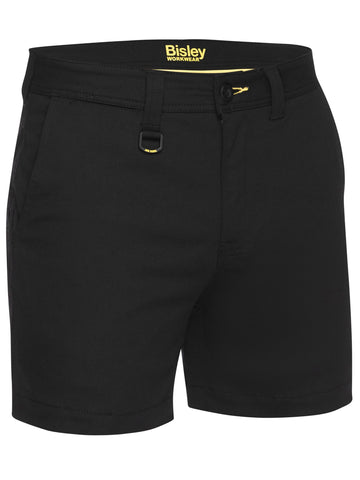 Bisley Workwear Stretch Cotton Drill Short Short Black