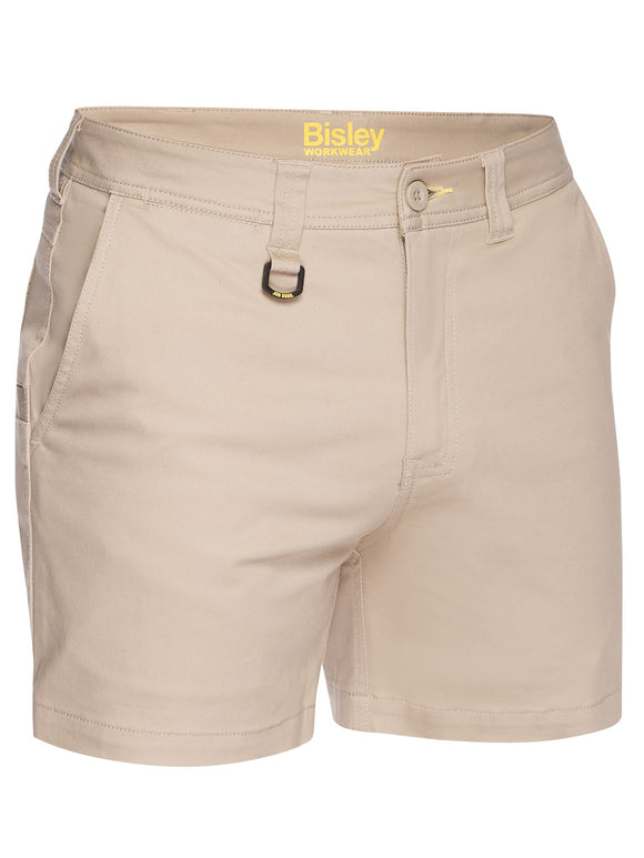 Bisley Workwear Stretch Cotton Drill Short Short Stone