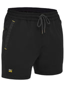 Bisley Workwear Flx & Move™ 4-Way Stretch Elastic Waist Short Black