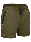 Bisley Workwear Flx & Move™ 4-Way Stretch Elastic Waist Short Green