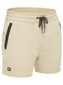 Bisley Workwear Flx & Move™ 4-Way Stretch Elastic Waist Short Stone
