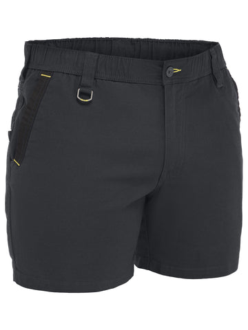 Bisley Workwear Flx & Move™ Elastic Waist Stretch Short Shorts Black