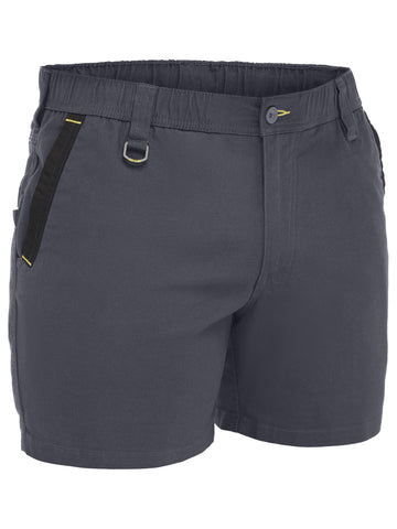 Bisley Workwear Flx & Move™ Elastic Waist Stretch Short Shorts Charcoal