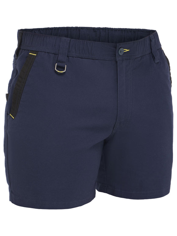 Bisley Workwear Flx & Move™ Elastic Waist Stretch Short Shorts Navy