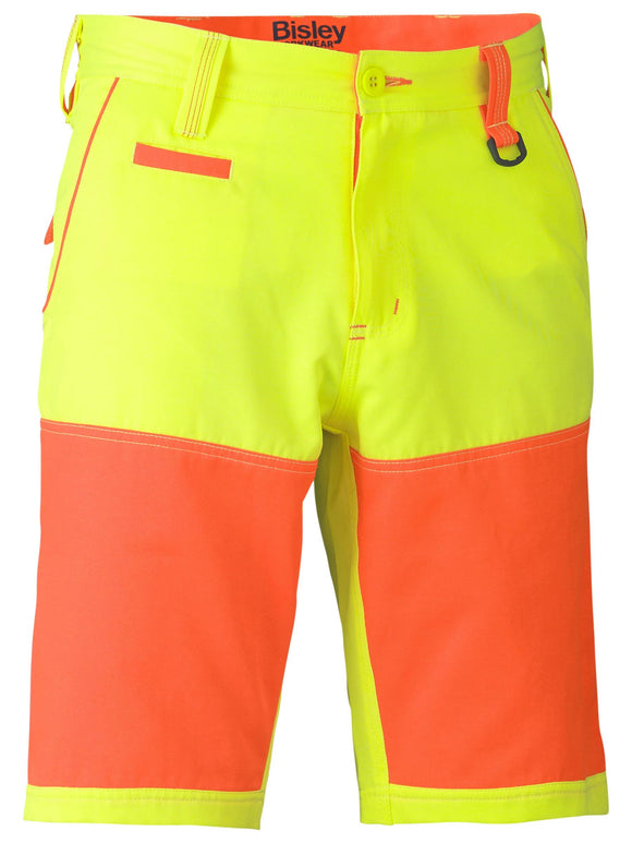 Bisley Workwear Double Hi Vis Short Yellow/Orange - Discontinued