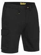 Bisley Workwear Stretch Cotton Drill Cargo Short Black